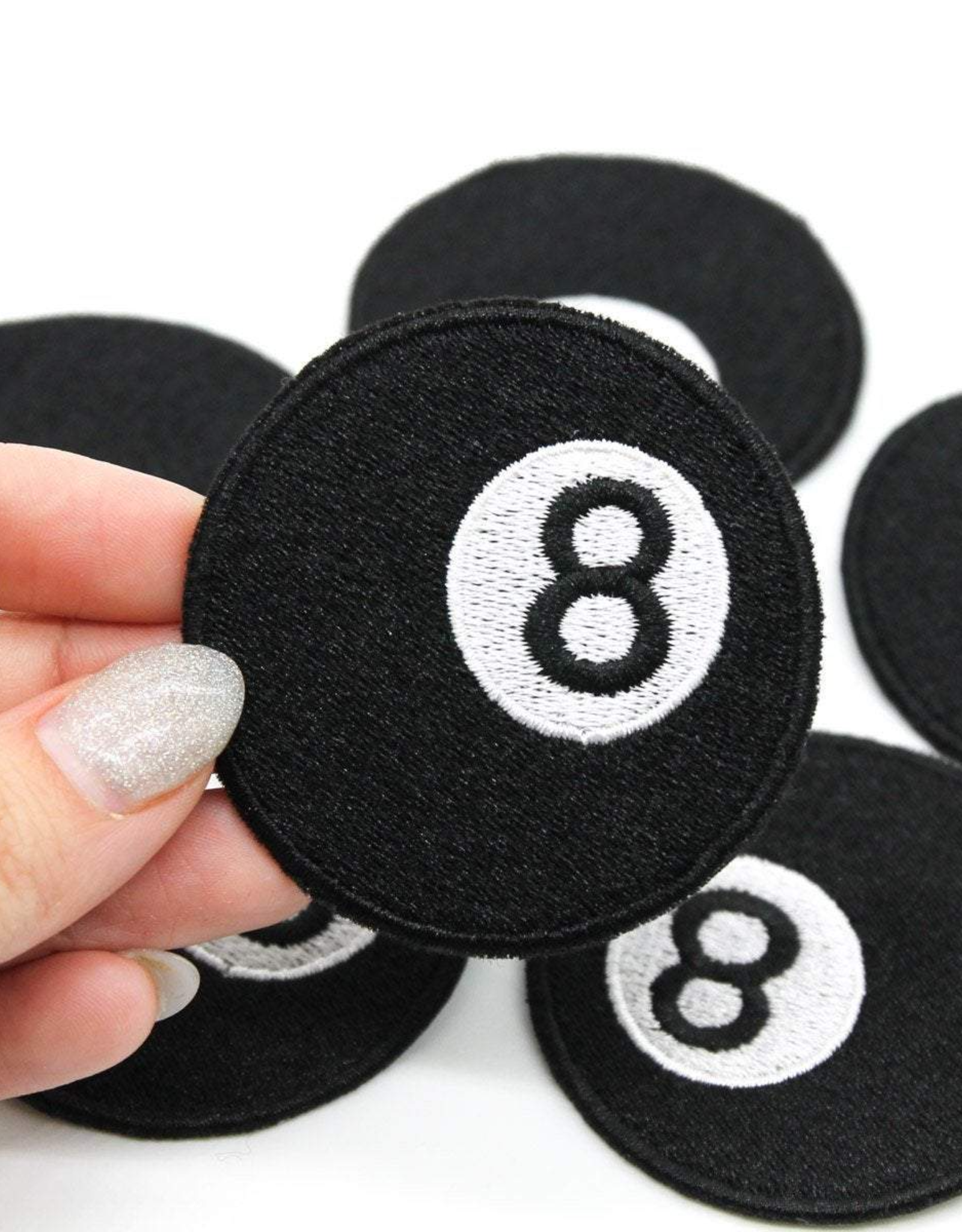 Pool Eight Ball Iron On Embroidered Patch