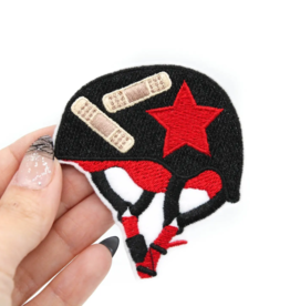 Roller Derby Helmet Iron On Embroidered Patch