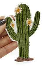 Saguaro Cactus Embroidered Iron On Patch
