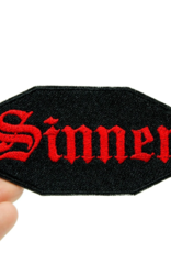 Sinner Embroidered Patch with Iron On Adhesive