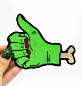 Thumbs Up Zombie Hand Embroidered Iron On Patch