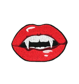 Vampire Kiss Iron On Embroidered Patch