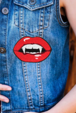 Vampire Kiss Iron On Embroidered Patch