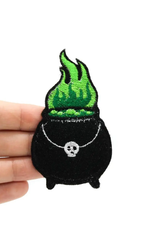 Witch Cauldron Iron-On Embroidered Patch