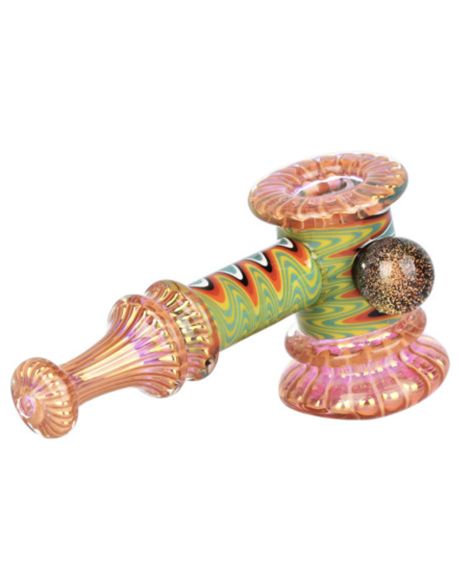 Pulsar 5.7" Gold Fume Wig Wag Bubbler by Pulsar - Asst. Colours
