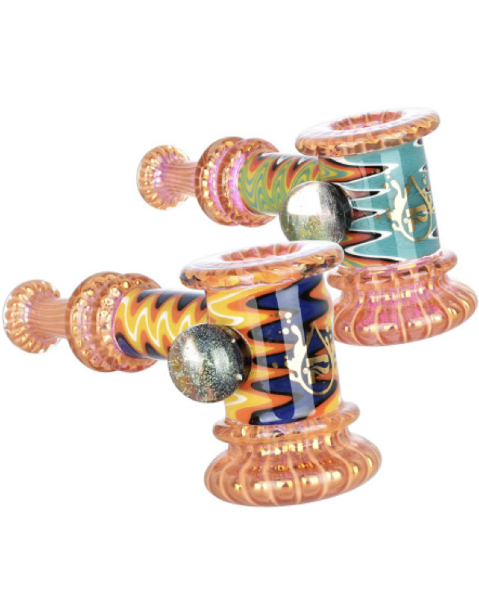 Pulsar 5.7" Gold Fume Wig Wag Bubbler by Pulsar - Asst. Colours