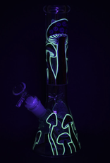 10" Shrooms Are Watching Glow Beaker
