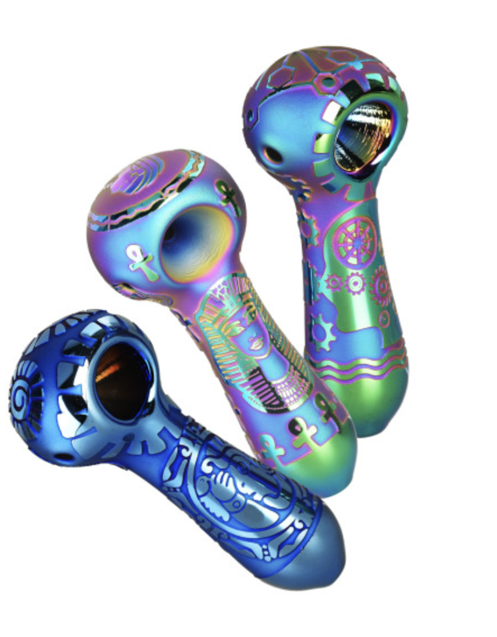 4" Geo Neo Pipe - Assorted Colours & Designs