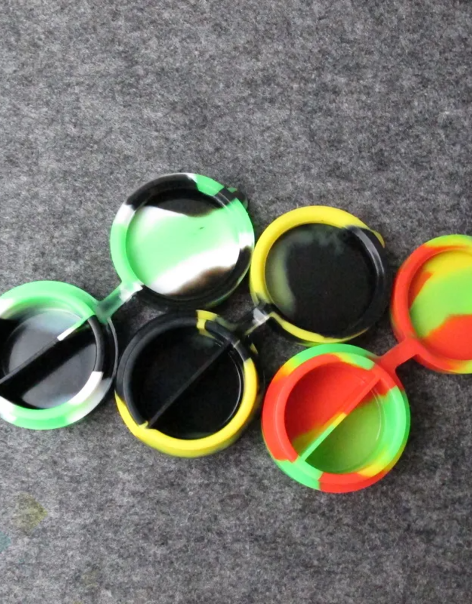 Double Chamber 10ml Silicone Container - Asst. Colours