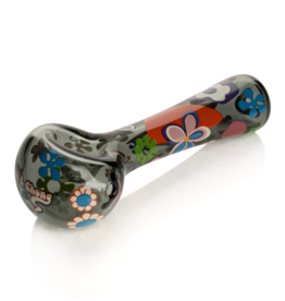4.5" Power to the Flower Spoon Pipe by Cheech & Chong Glass
