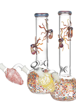 10" Octopus Frit Bubble Base Bong w/ Ash Catcher