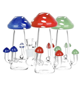 6" Old School Toadstool Bong - Assorted Colours
