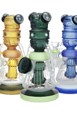 9" Robotic Bee Etched Glass Recycler - Assorted Colours