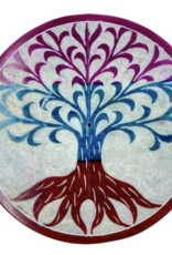 Rainbow Tree of Life Round Soapstone Incense Burner Rainbow Tree of Life Round Soapstone Incense Burner
