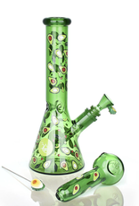 Pulsar Avocado Gold 10" Beaker, Pipe and Poker Glow Combo by Pulsar