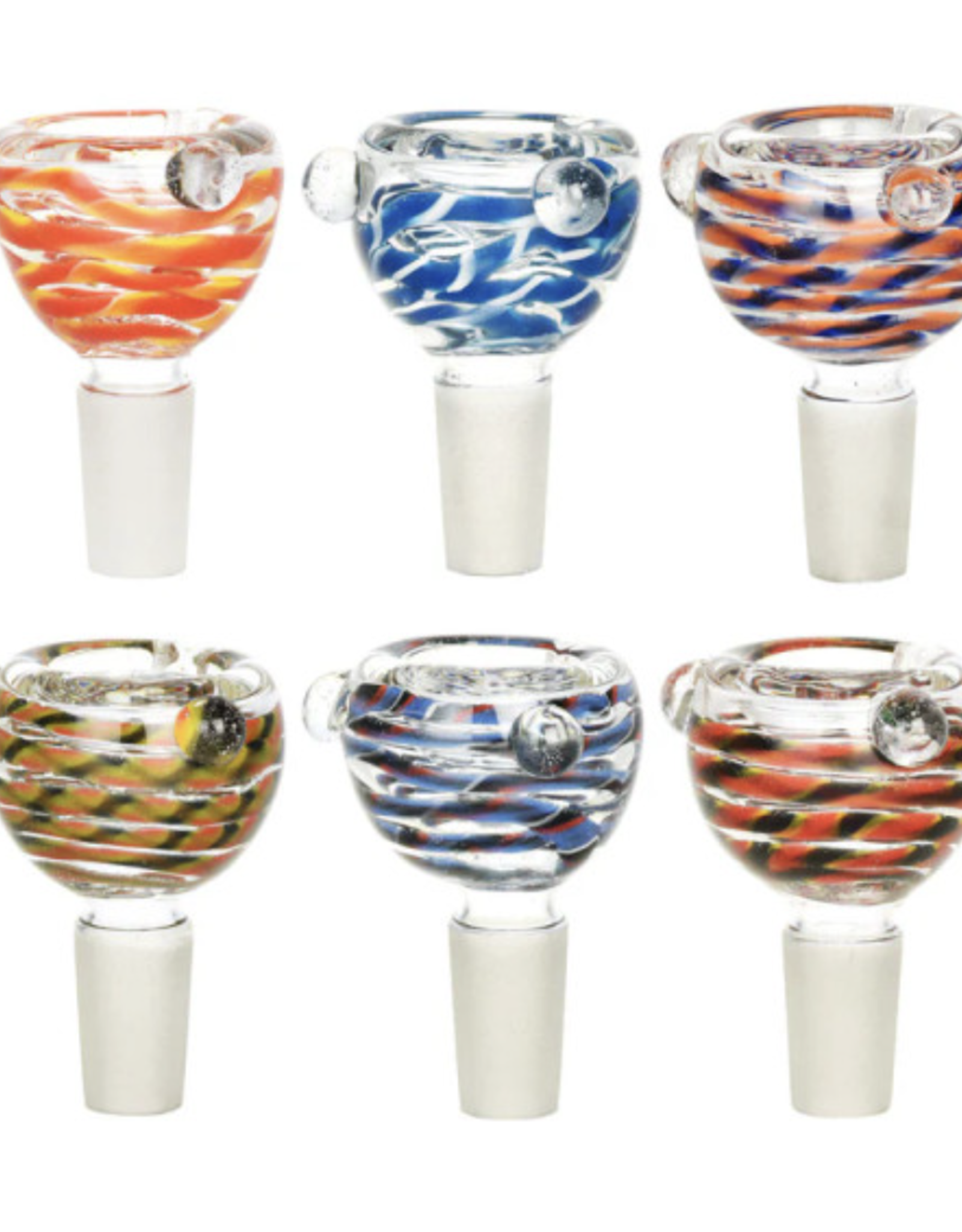 14mm Glass on Glass Bowl - Assorted Colours