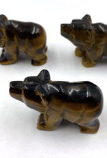 Carved Bear - Gold Tigereye