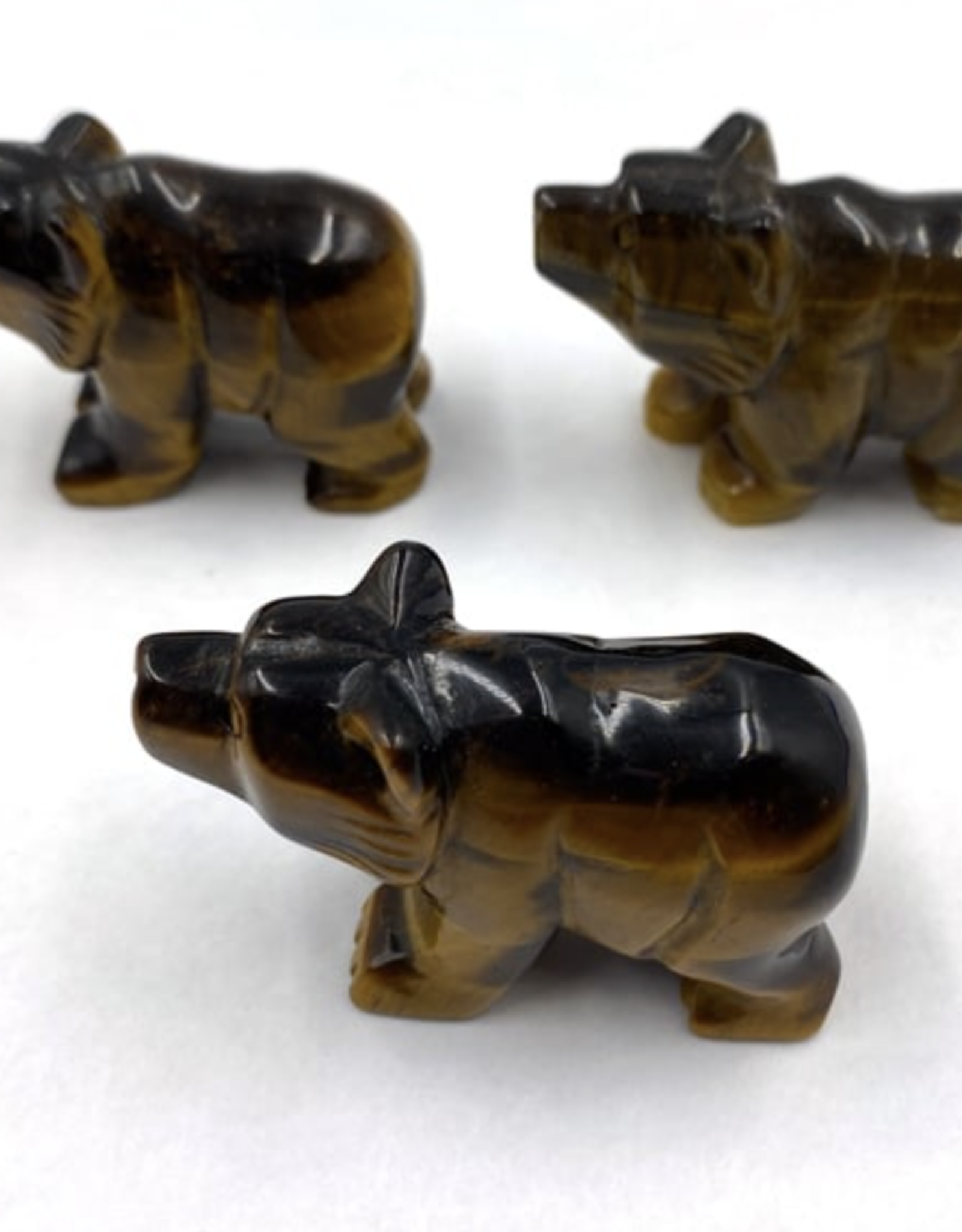 Carved Bear - Gold Tigereye