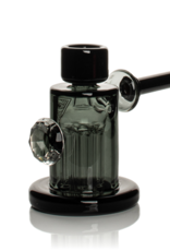 Red Eye Glass 6" Black & Honey Gold Glamour Hammer Bubbler