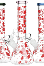 Pulsar 9.75" Hearts & Kisses Beaker by Pulsar