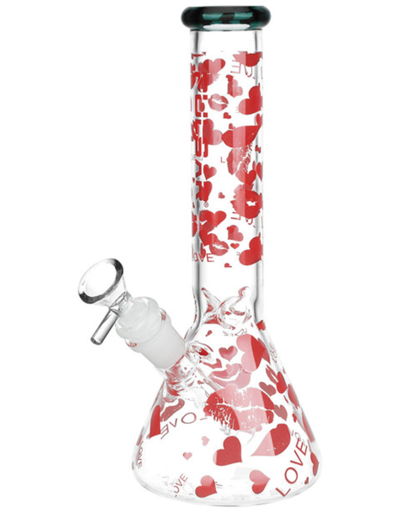 Pulsar 9.75" Hearts & Kisses Beaker by Pulsar