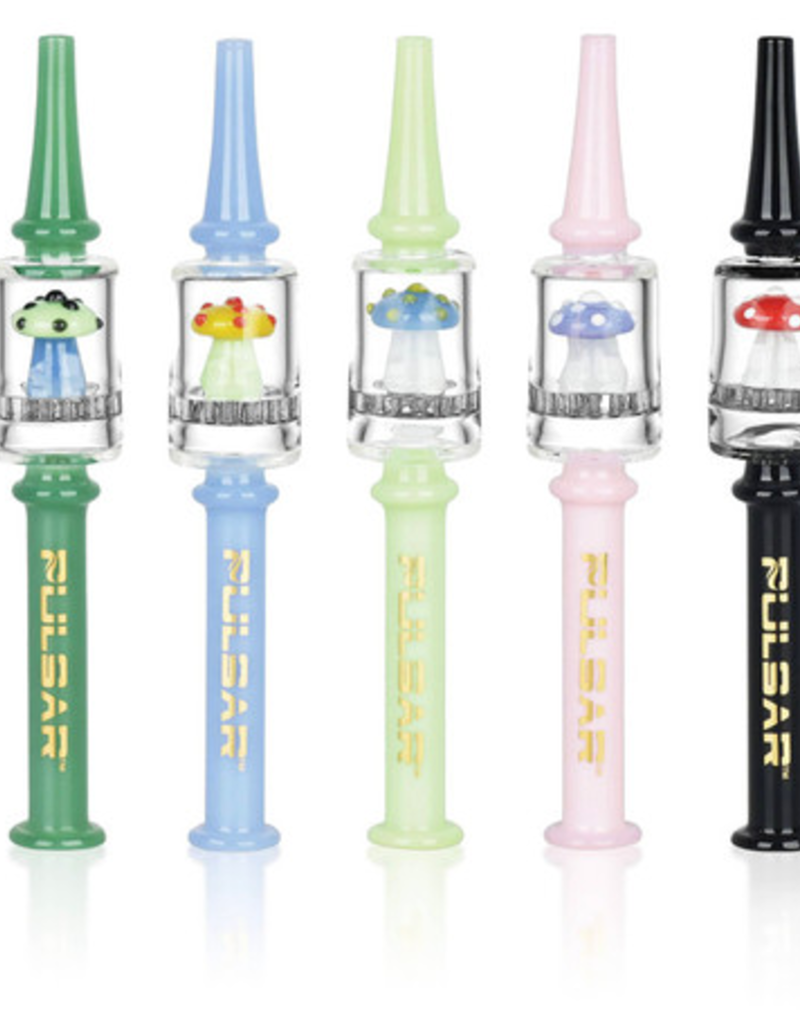 Pulsar 6.25" Shroom Dab Straw w/ Honeycomb Filter by Pulsar - Assorted Colours