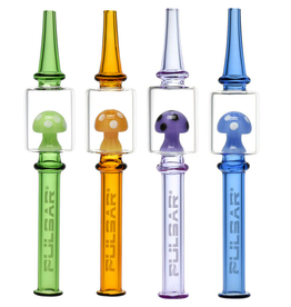 Pulsar 6" Magic Mushroom Dab Straw by Pulsar - Assorted Colours