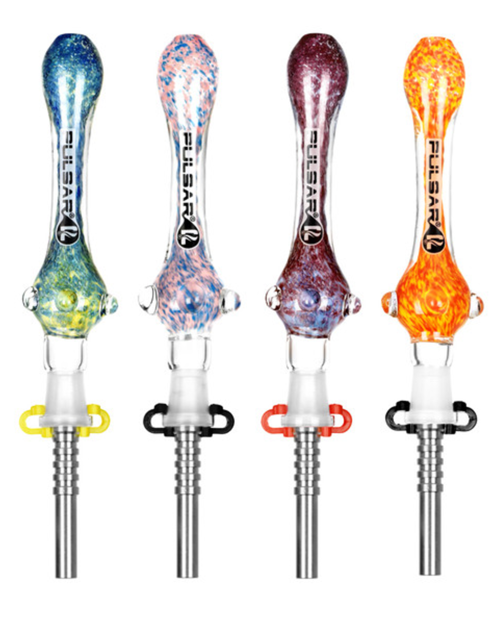 Pulsar 7.5" Candy Frit Twist Dab Straw by Pulsar - Assorted Colours