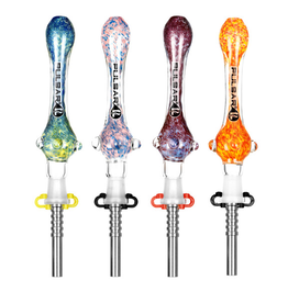 Pulsar 7.5" Candy Frit Twist Dab Straw by Pulsar - Assorted Colours