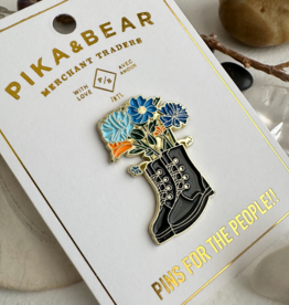 "Boot-quet" Flowers & Boot Enamel Pin