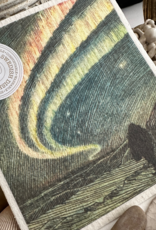 "Boreal" Borealis Night Scene Design Swedish Dishcloth