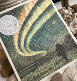 "Boreal" Borealis Night Scene Design Swedish Dishcloth