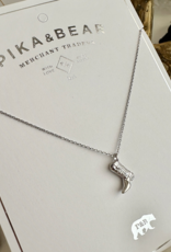 "Dolly " Silver Cowboy Boot Charm Necklace