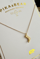 "Dolly " Gold Cowboy Boot Charm Necklace
