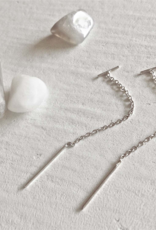 "Ophidia" Threader Earrings in Sterling Silver