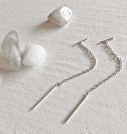 "Ophidia" Threader Earrings in Sterling Silver