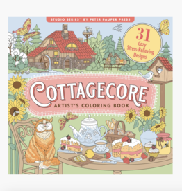 Cottagecore Adult Colouring Book