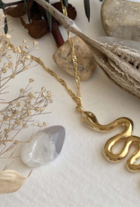 "Snek" Snake Charm on DNA Chain Necklace