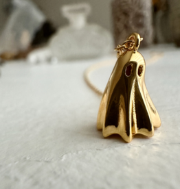 "François" Gold Ghost Charm Necklace