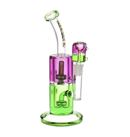Pulsar 9.75" Purple/Green Glycerin Chugger Water Pipe