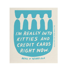 I'm Really Into Kitties And Credit Cards Right Now Swedish Dish Cloth
