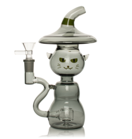 Red Eye Glass 8" Black Cat Bubbler by Red Eye Glass