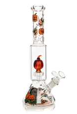 Red Eye Glass 12" Dual Chamber Jack-O-Lantern Bong by Red Eye Glass