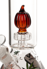 Red Eye Glass 12" Dual Chamber Jack-O-Lantern Bong by Red Eye Glass