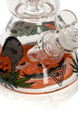 Red Eye Glass 12" Dual Chamber Jack-O-Lantern Bong by Red Eye Glass
