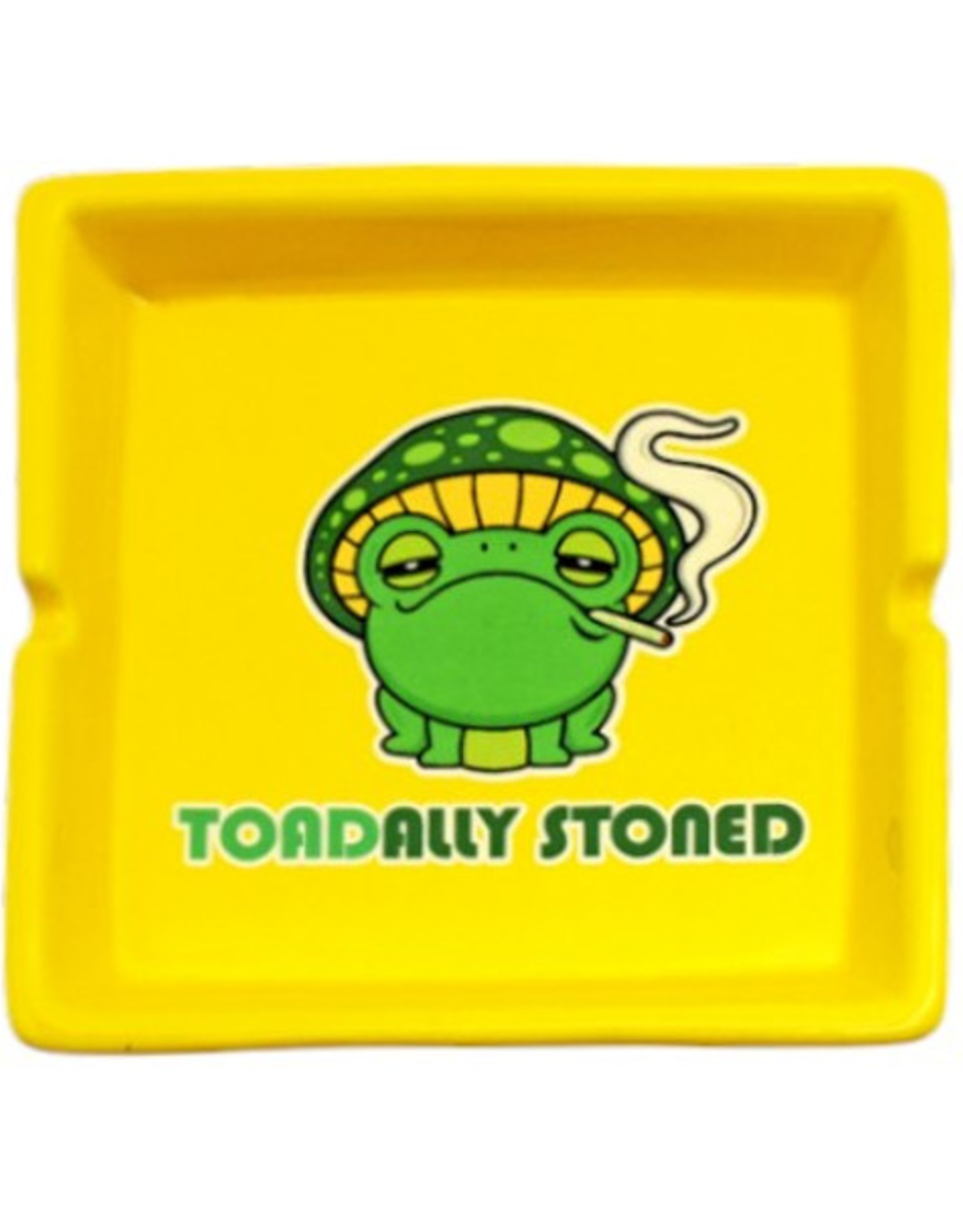 Toadally Stoned Ceramic Ashtray - 4.7" x 4.7"