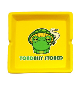 Toadally Stoned Ceramic Ashtray - 4.7" x 4.7"