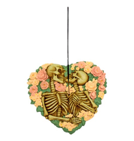 Skeletons with Flowers Incense Burner - 5.5"