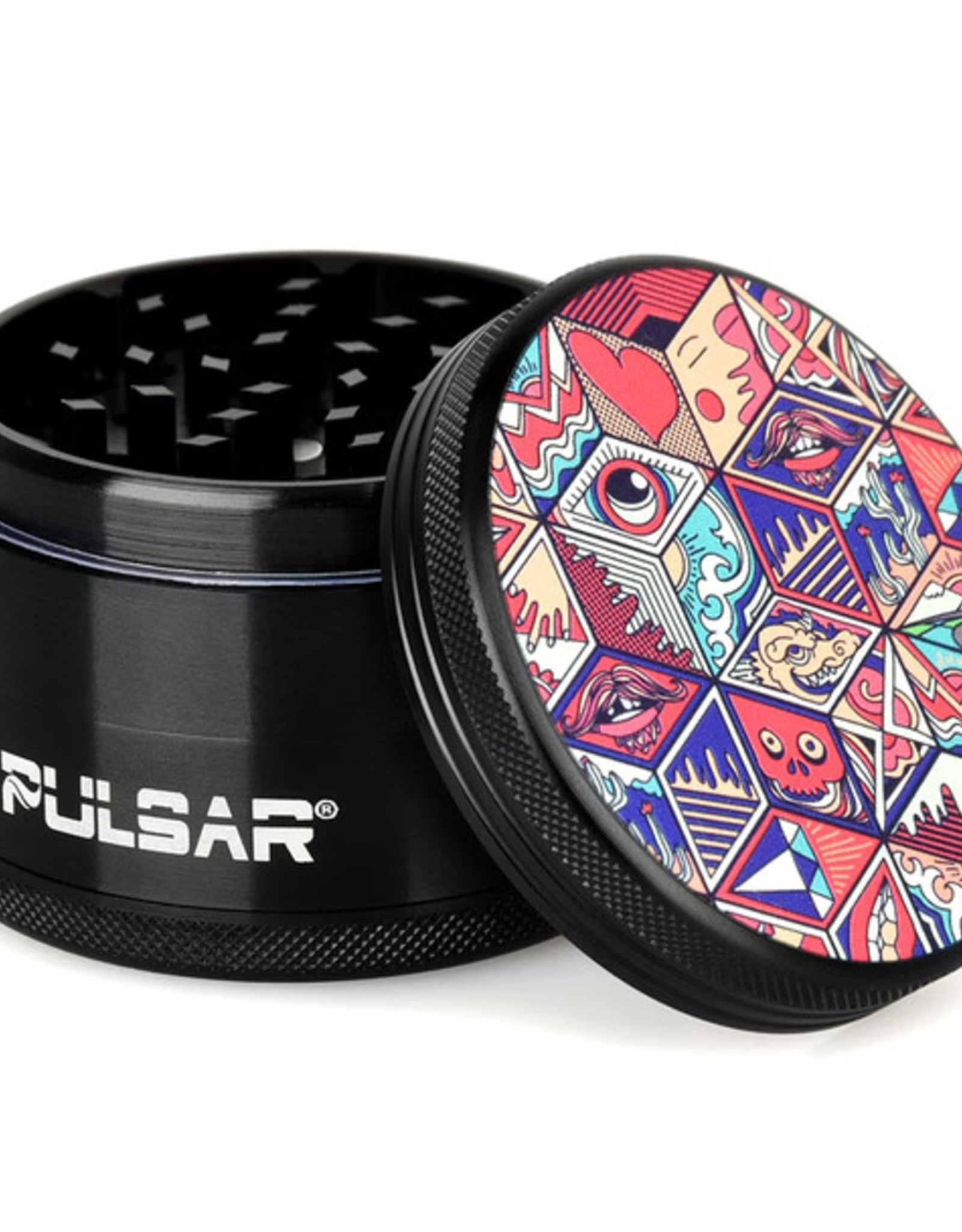 Pulsar Symbolic Tiles 2.5" 4 Piece Grinder by Pulsar - Artist Series