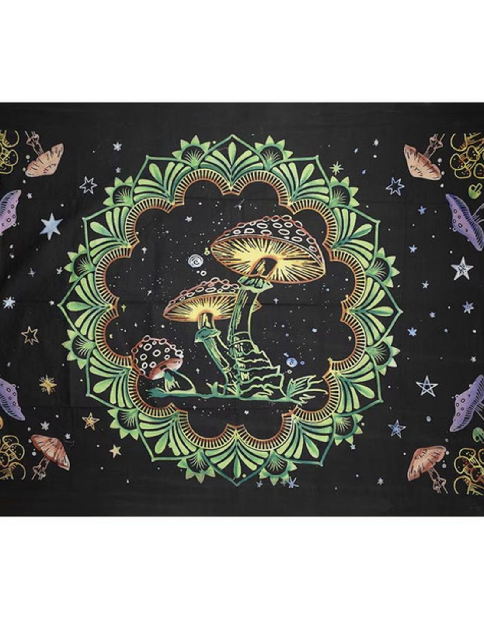 ThreadHeads Mushroom Mandala Tapestry - 55" x 83"